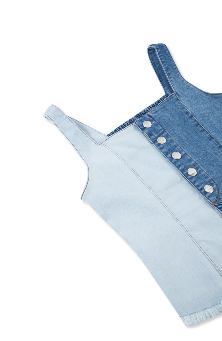 Truce Kids' Mixed Denim Snap Front Tank, Alternate, color, Denim
