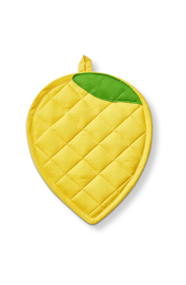 tag Lemon Potholder/Trivet Yellow Multi Cotton Summer, Main, color, Yellow