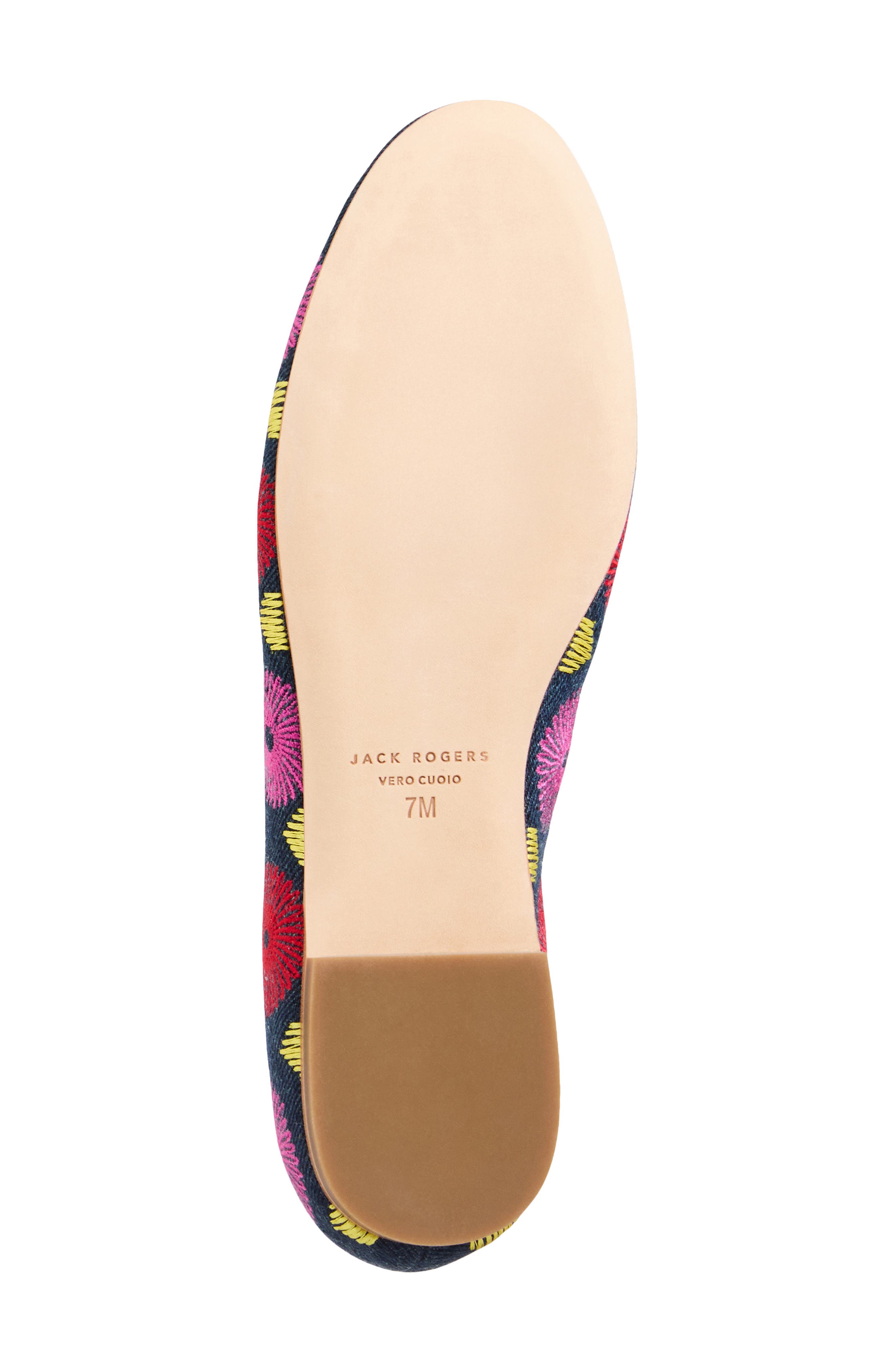 Jack Rogers Bettie Embroidered Flower Ballet Flat, Alternate, color, Blue Multi