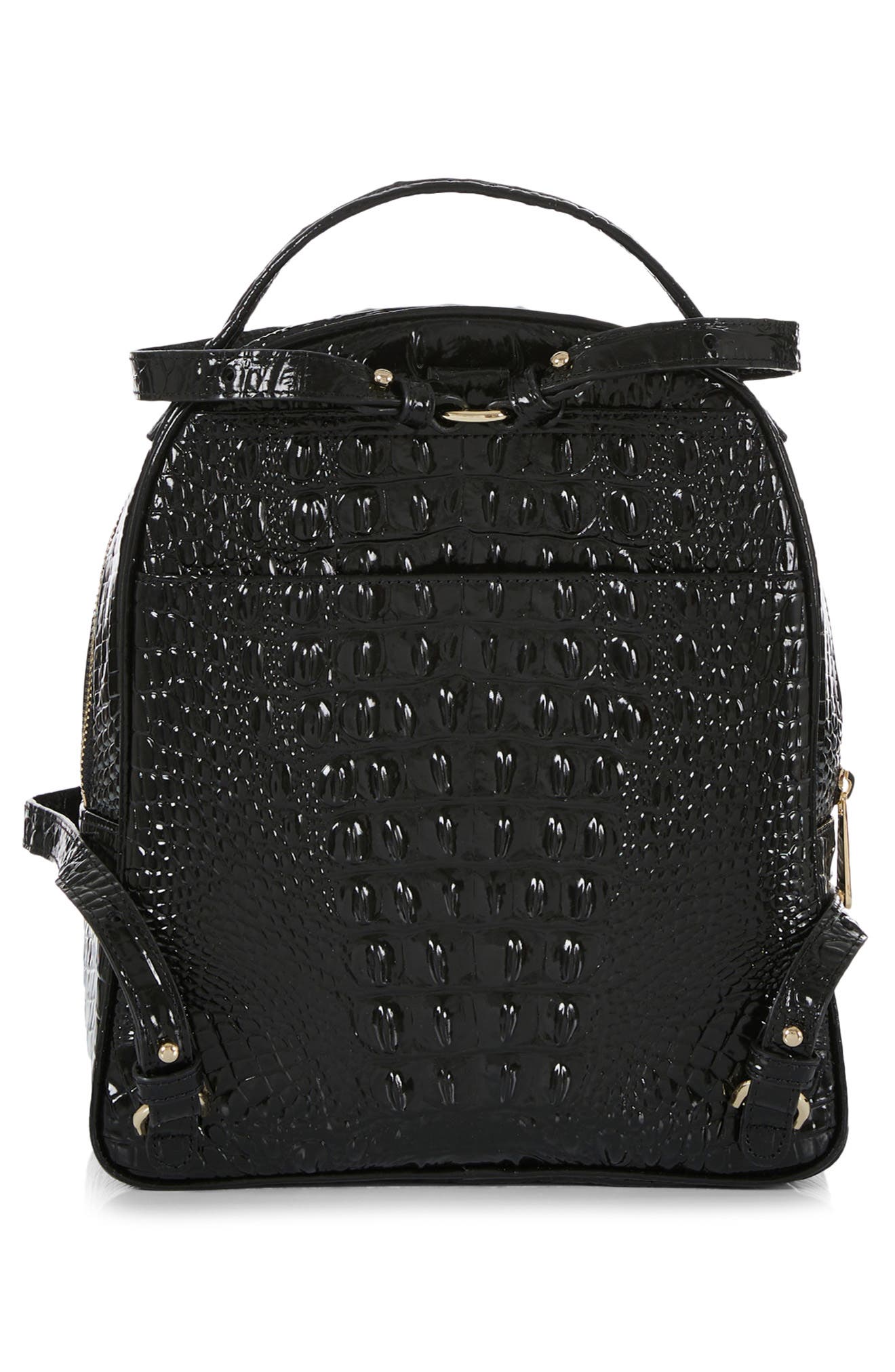 Brahmin Chelcy Croc Embossed Leather Backpack, Alternate, color, 