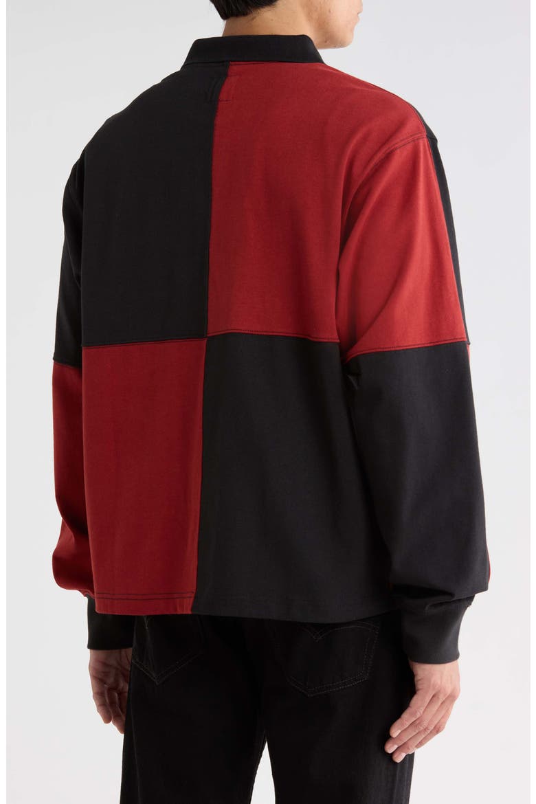 Check Rugby Knit Polo, Alternate, color, POPPY EMBER