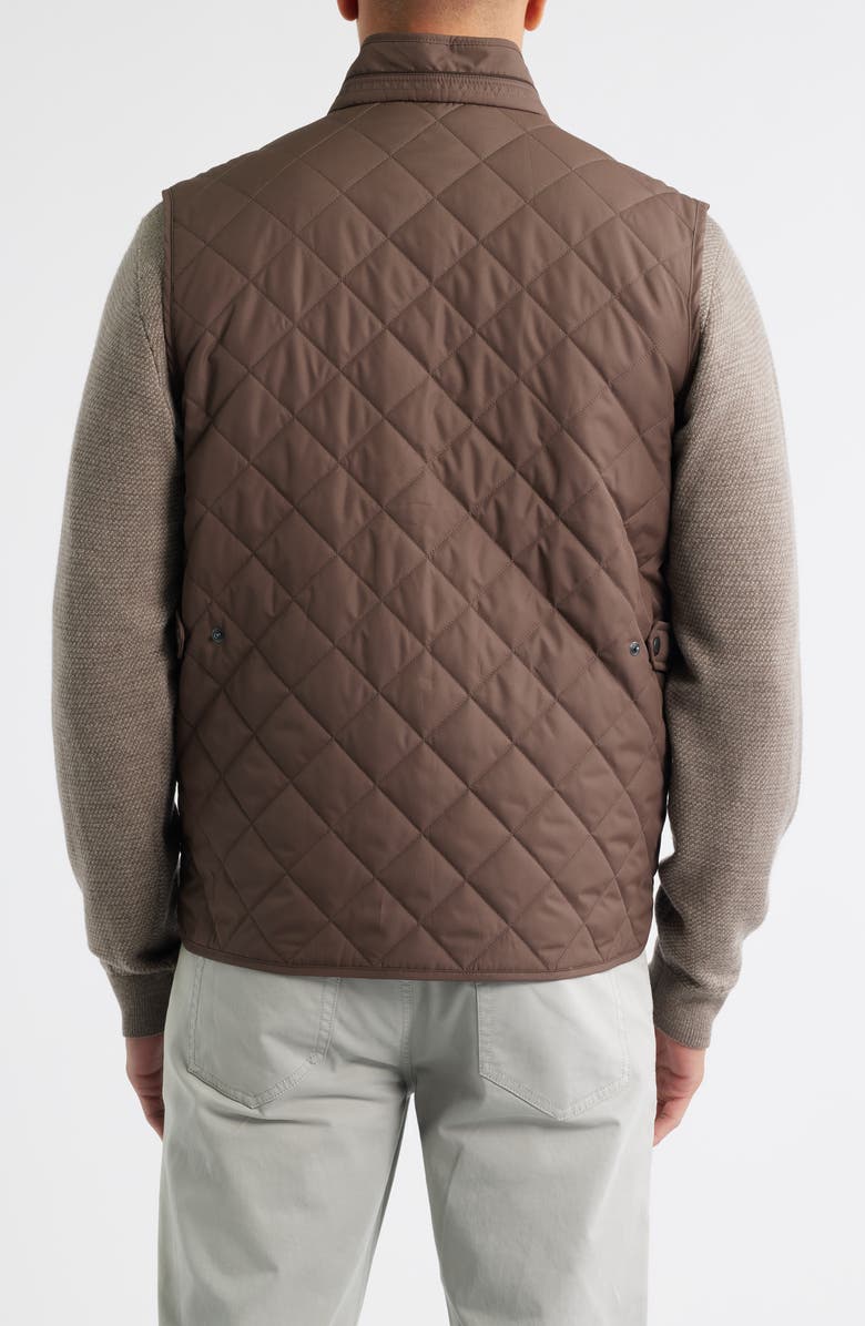 Peter Millar Essex Water Resistant Quilted Vest, Alternate, color, French Press