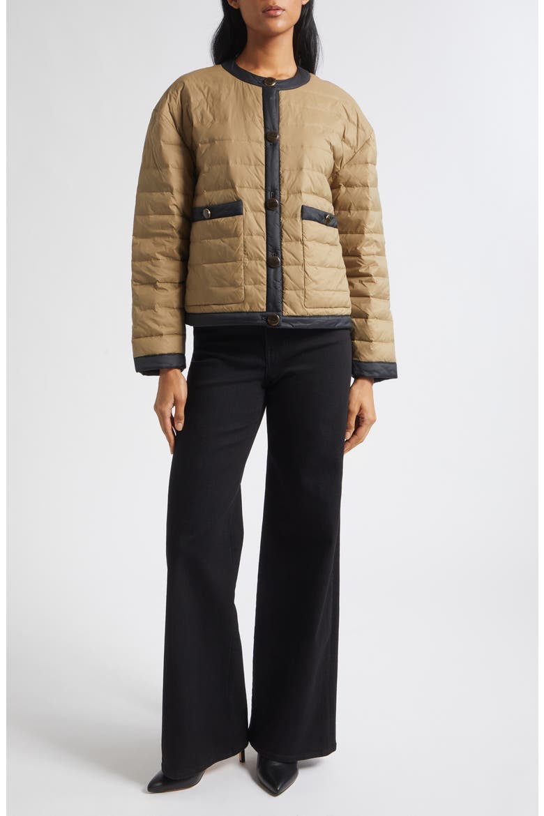 Pearson Down Dickey Jacket, Alternate, color, DESERT TAUPE BLACK