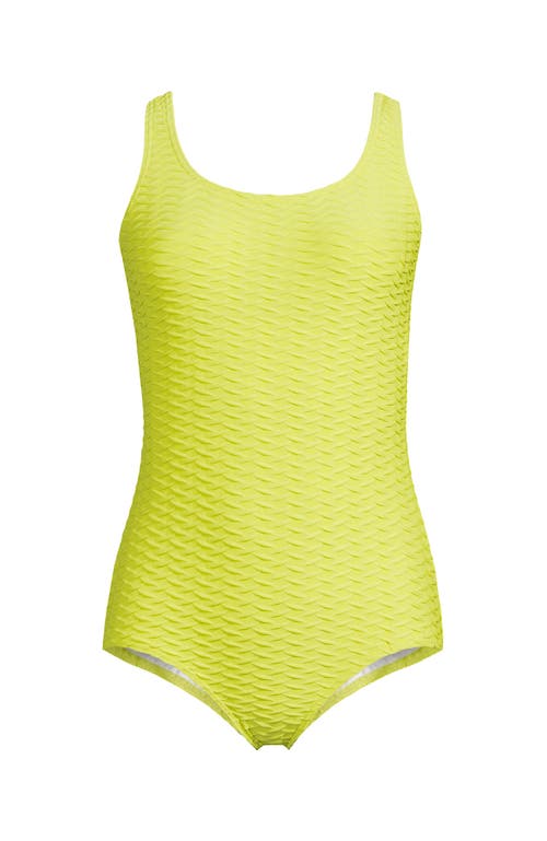 Lands' End Tugless One Piece Swimsuit In Green