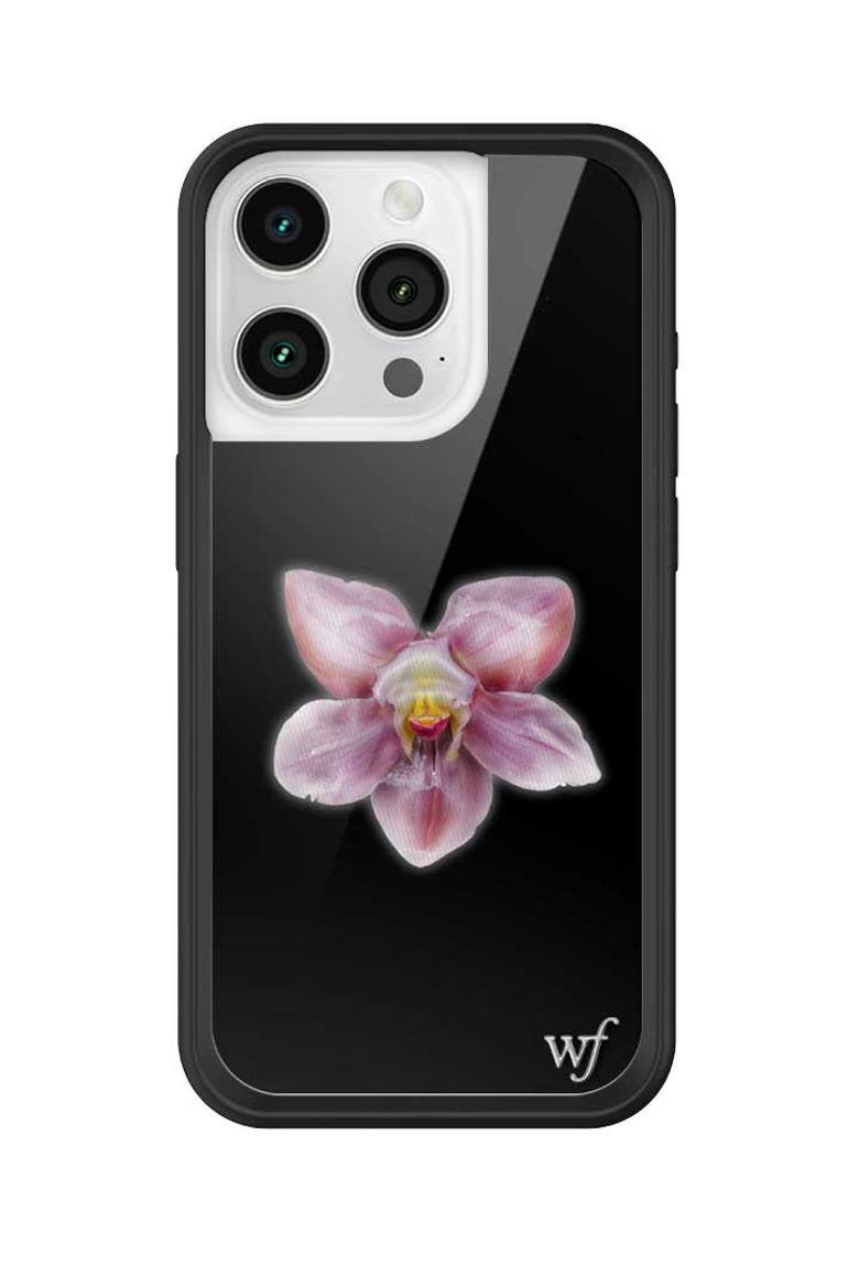 Orchid | Black iPhone Case, Alternate, color, Black