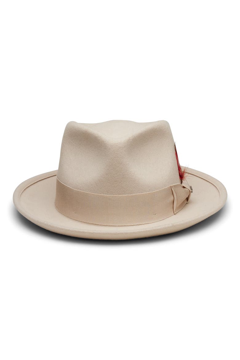 Wool Fedora Hat, Alternate, color, PUTTY