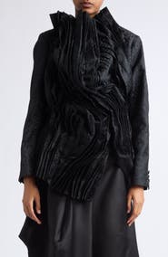 Comme des Garçons Pleated Jacquard Jacket