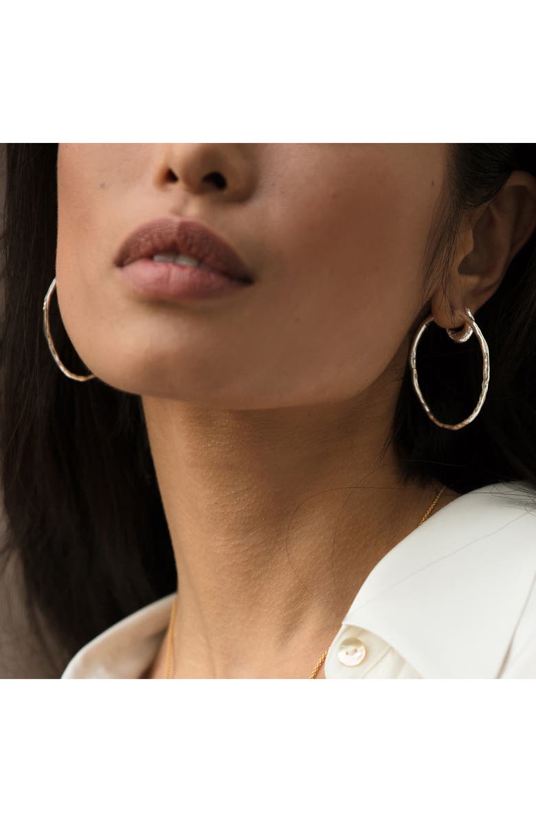 Monica Vinader Siren Muse Large Hoop Earrings, Alternate, color, Silver