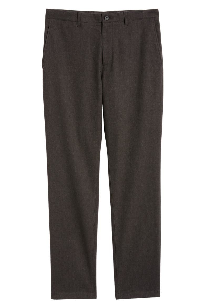 Zaine Slim Fit Flat Front Trousers, Alternate, color, BROWNWOOD MULTI - 2HW