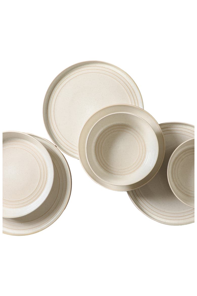 Claire Stoneware 4-Piece Dinner Plate Set, Alternate, color, White