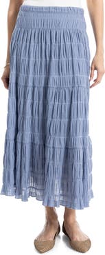 MAX STUDIO Textured Midi Skirt