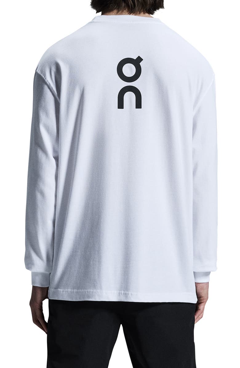 On Club Long-T Organic Cotton T-Shirt, Alternate, color, White