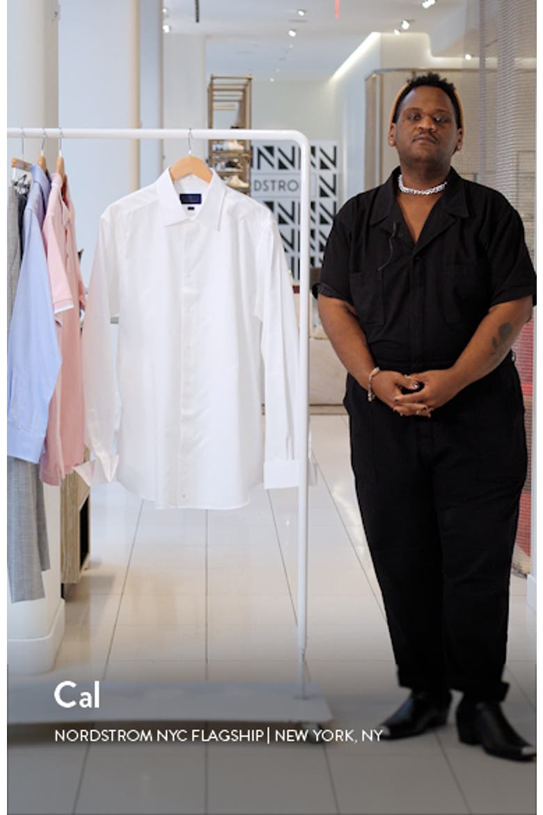 Trim Fit Horizontal Rib French Cuff Formal Shirt video