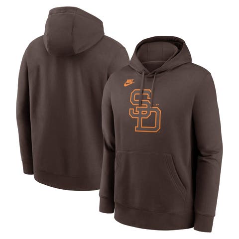 Men's Nike Brown San Diego Padres Cooperstown Collection Logo Club Pullover Hoodie