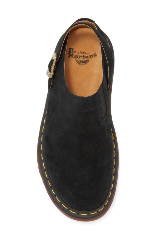 Dr. Martens' Black Isham Desert Oasis Suede Mules In Black