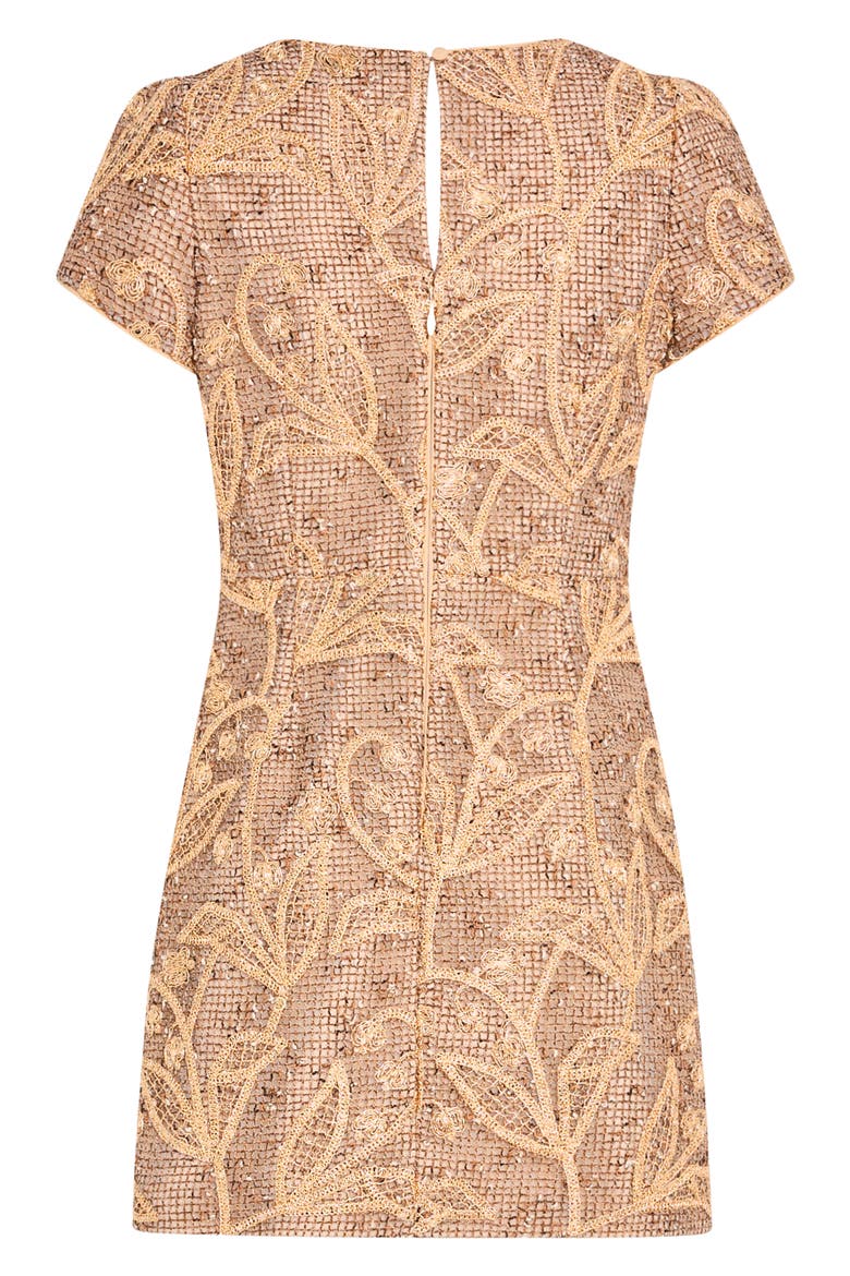 Daisy Embroidered Minidress, Alternate, color, GOLD MULTI