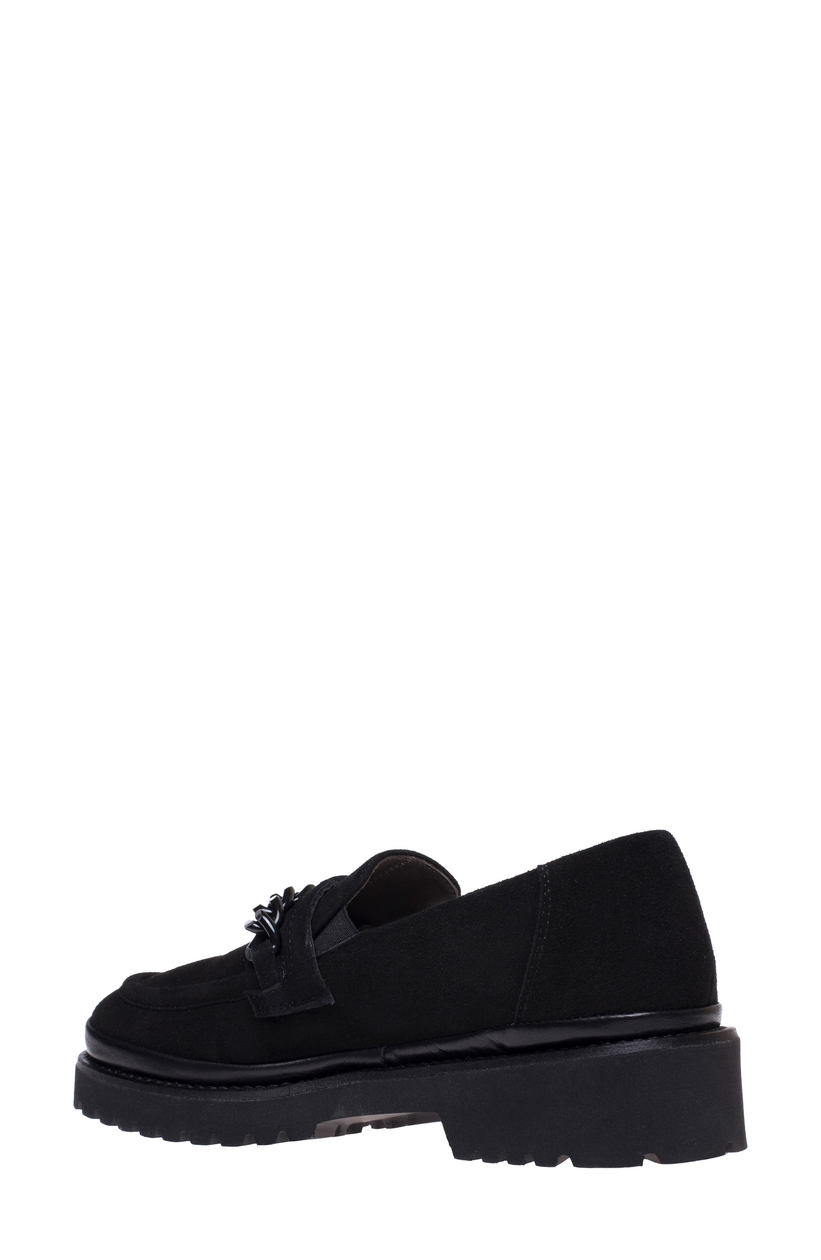 Ron White Renee Chain Detail Weatherproof Loafer, Alternate, color, Onyx