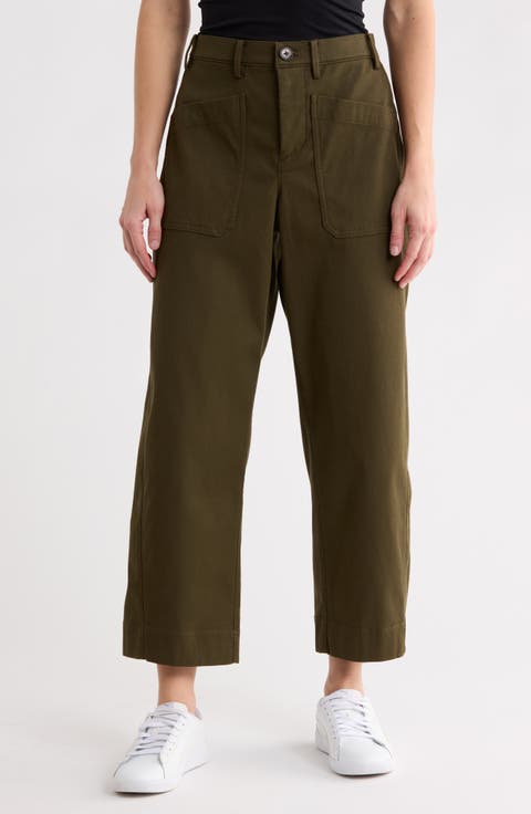 SPANXsupersmooth™ Stretch Cotton Twill Barrel Leg Pants