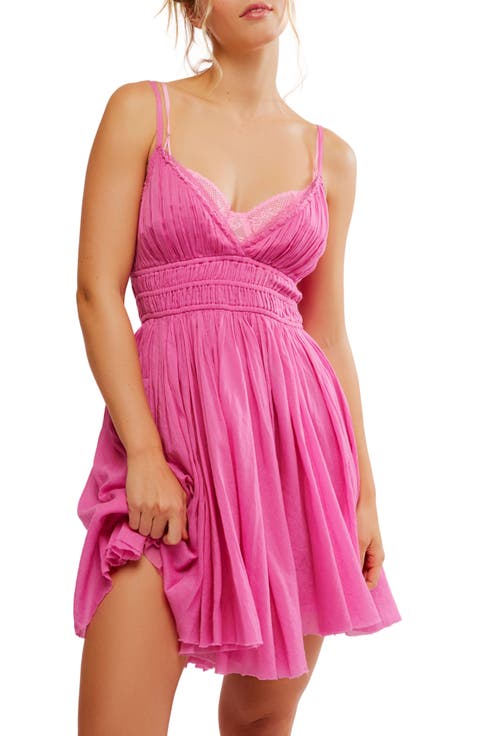 Delia Asymmetric Raw Hem Cotton Dress