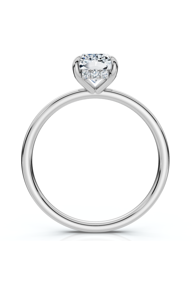 Certified 2Ct Cushion Hidden Halo Diamond Engagement Ring 14k Gold Lab Grown, Alternate, color, 14k White Gold