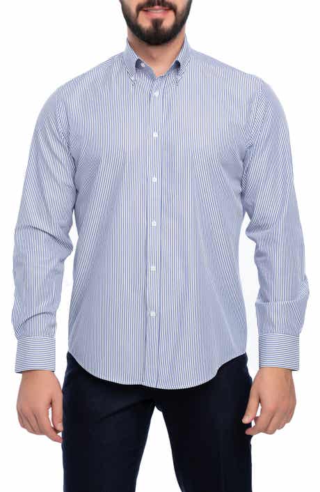 VELLAPAIS Cosmos Slim Fit Cotton Dress Shirt
