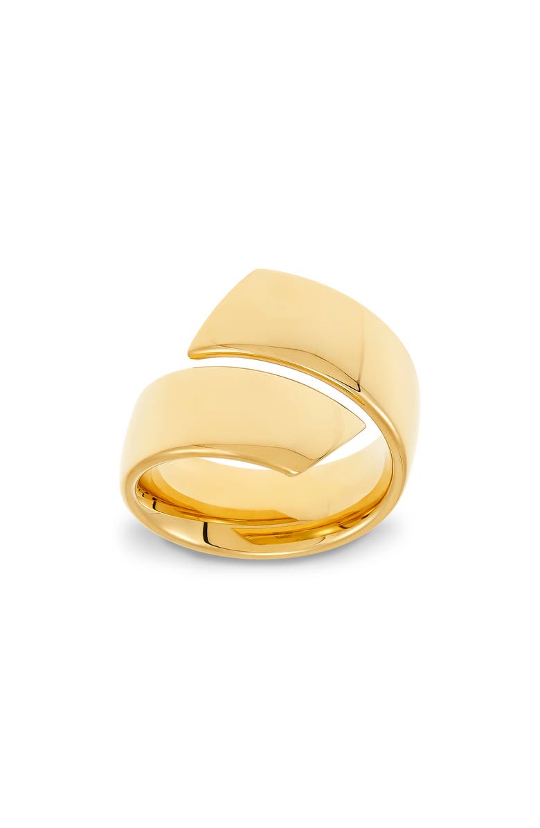 Frankie & Zoe Open Bypass Ring, Alternate, color, Yellow Gold
