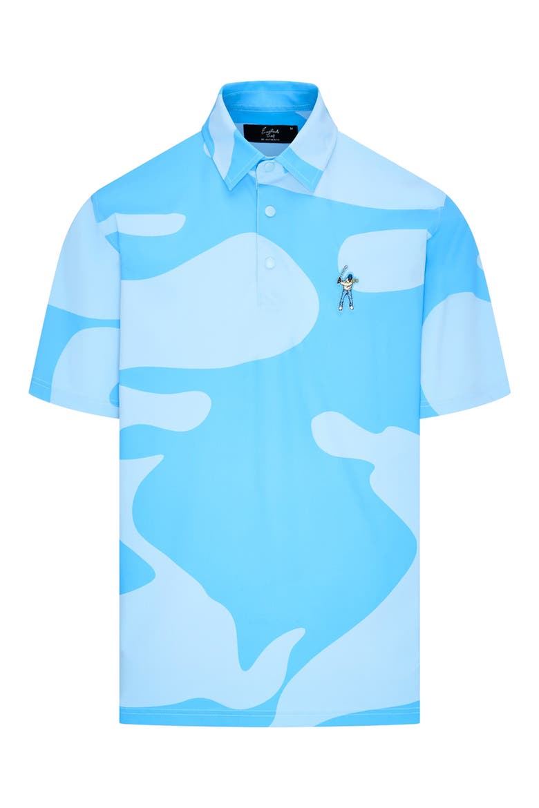 Snap Placket Performance Golf Polo, Main, color, POLARIS BLUE/PROVENCE BLUE