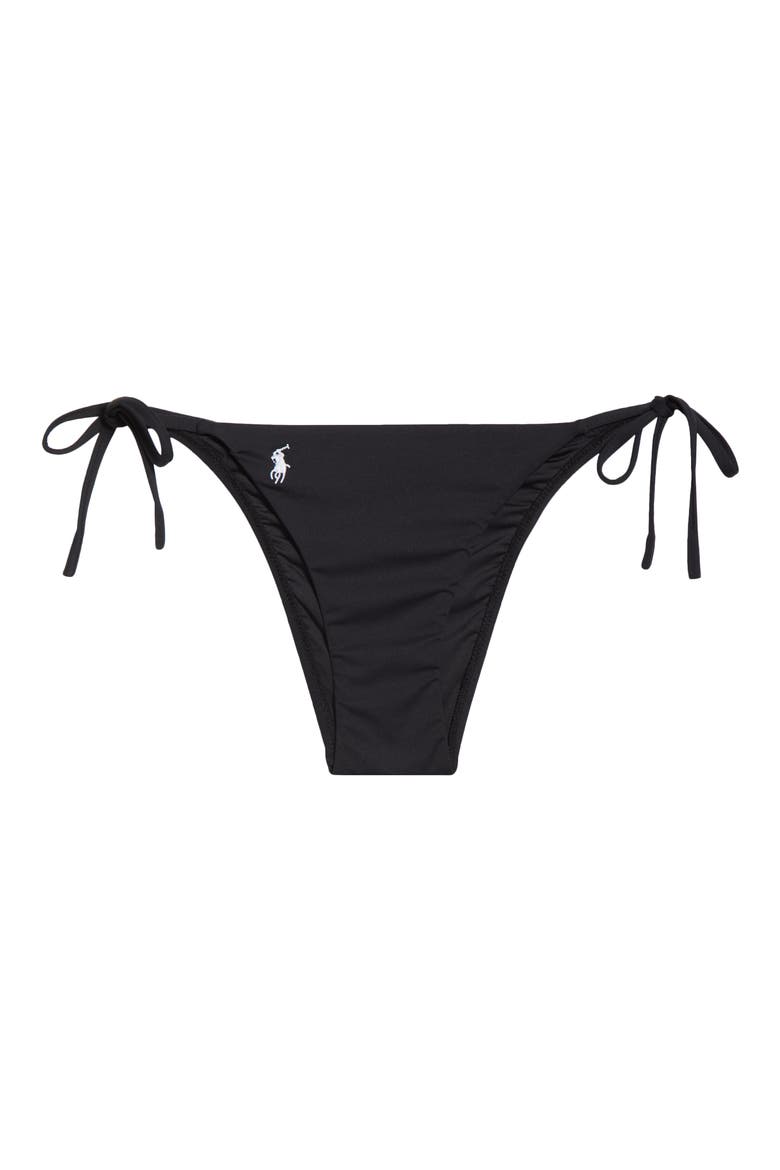 Side Tie Bikini Bottoms, Alternate, color, BLACK