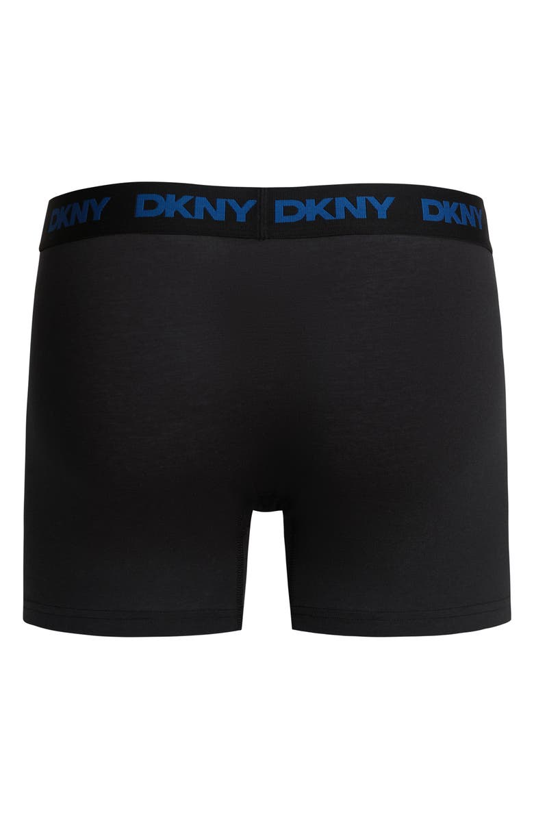 DKNY 3-Pack Stretch Cotton Boxer Briefs, Alternate, color, Black/ Limoges/ Bright White