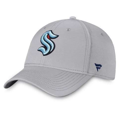 Men's Fanatics Branded Gray Seattle Kraken Core Primary Logo Flex Hat