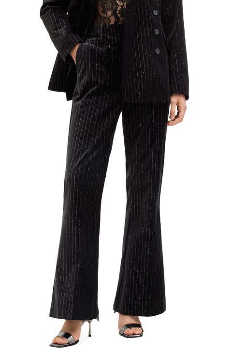 Sevenh Metallic Flare Velvet Pants