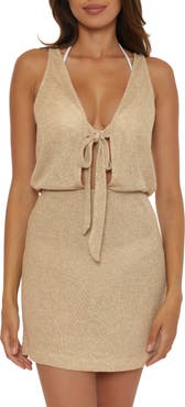 Becca Gilded Metallic Cover-Up Sheath Dress