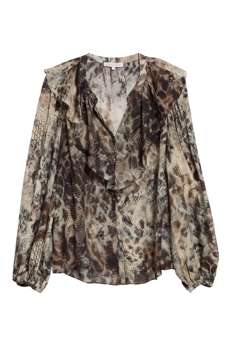 Star Ruffle Top, Alternate, color, BONE PYTHON