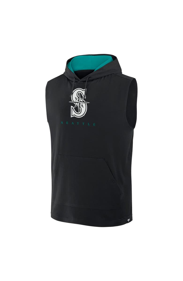 FANATICS Men's Fanatics Black Seattle Mariners Fire Speed Sleeveless Pullover Hoodie, Alternate, color,
