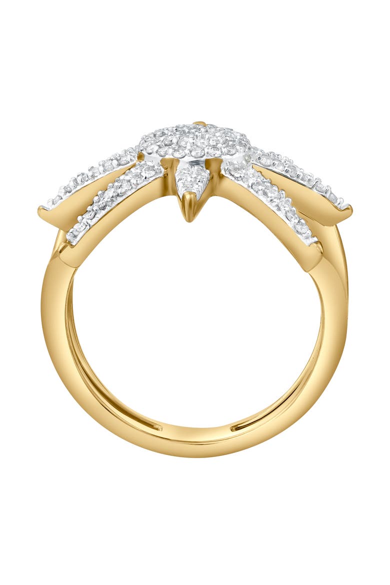 Stellara 0.5 Ct 14K Gold Starburst Diamond Ring, Alternate, color, 14K Yellow Gold