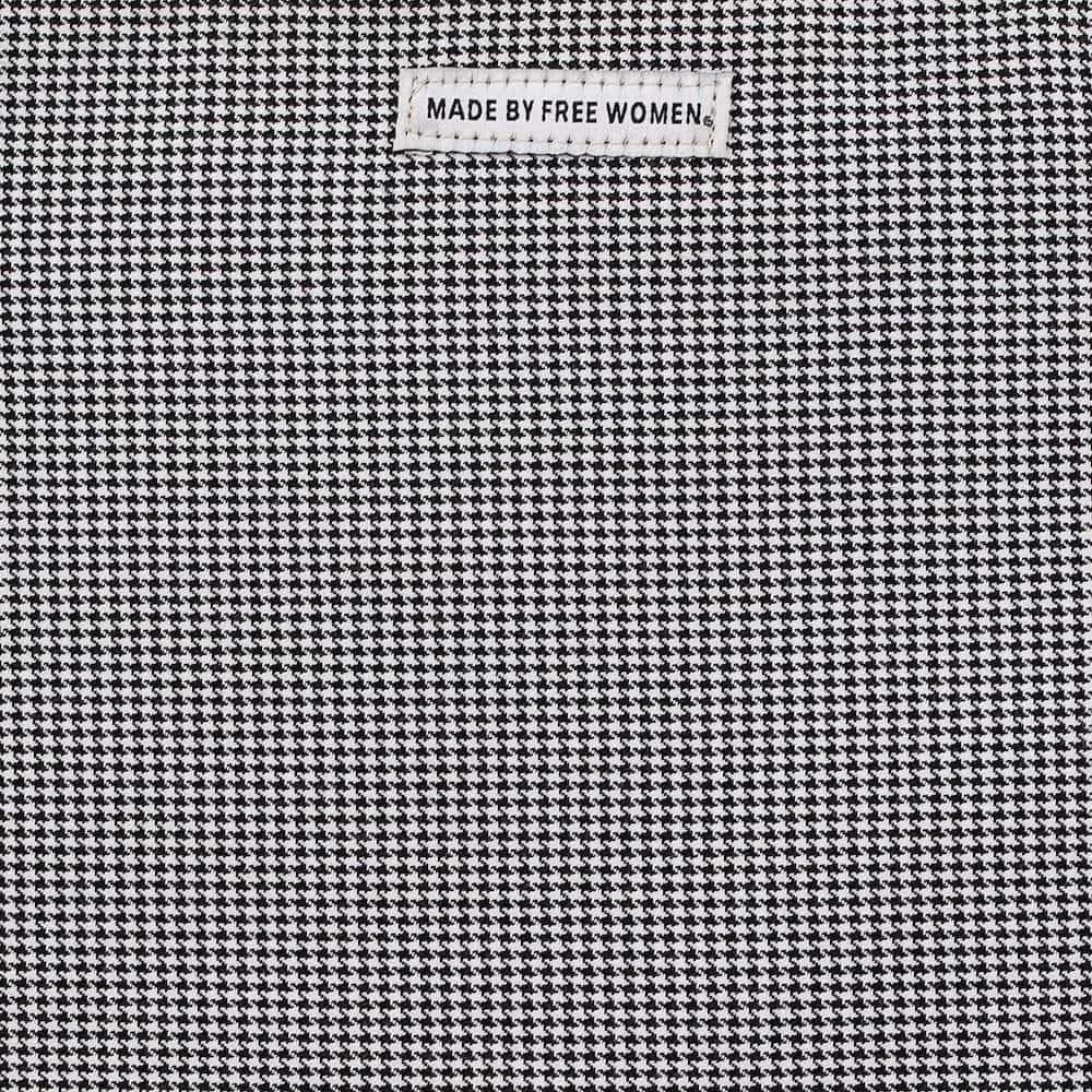 Made Free Houndstooth Print Day Tote, Alternate, color, Black