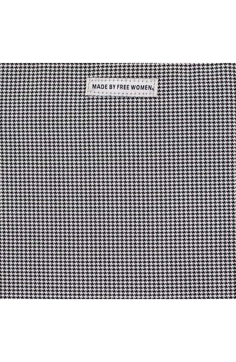 Made Free Houndstooth Print Day Tote, Alternate, color, Black
