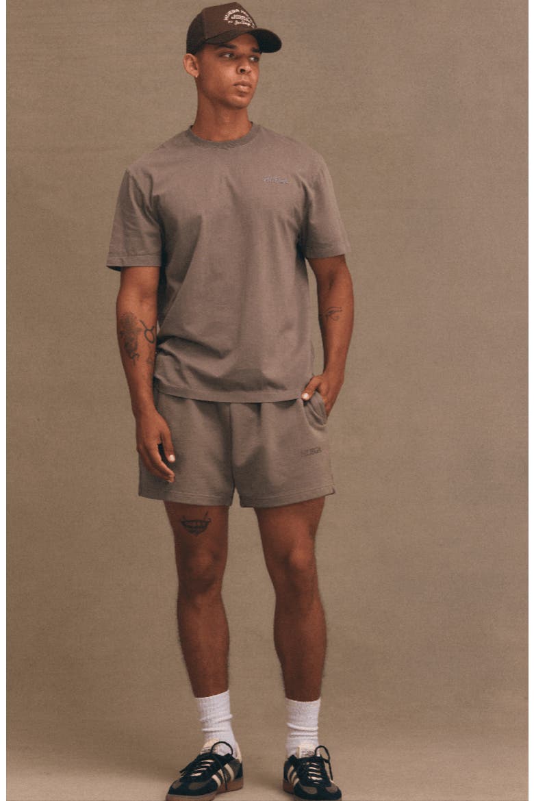 Essential Sweat Shorts, Alternate, color, Taupe