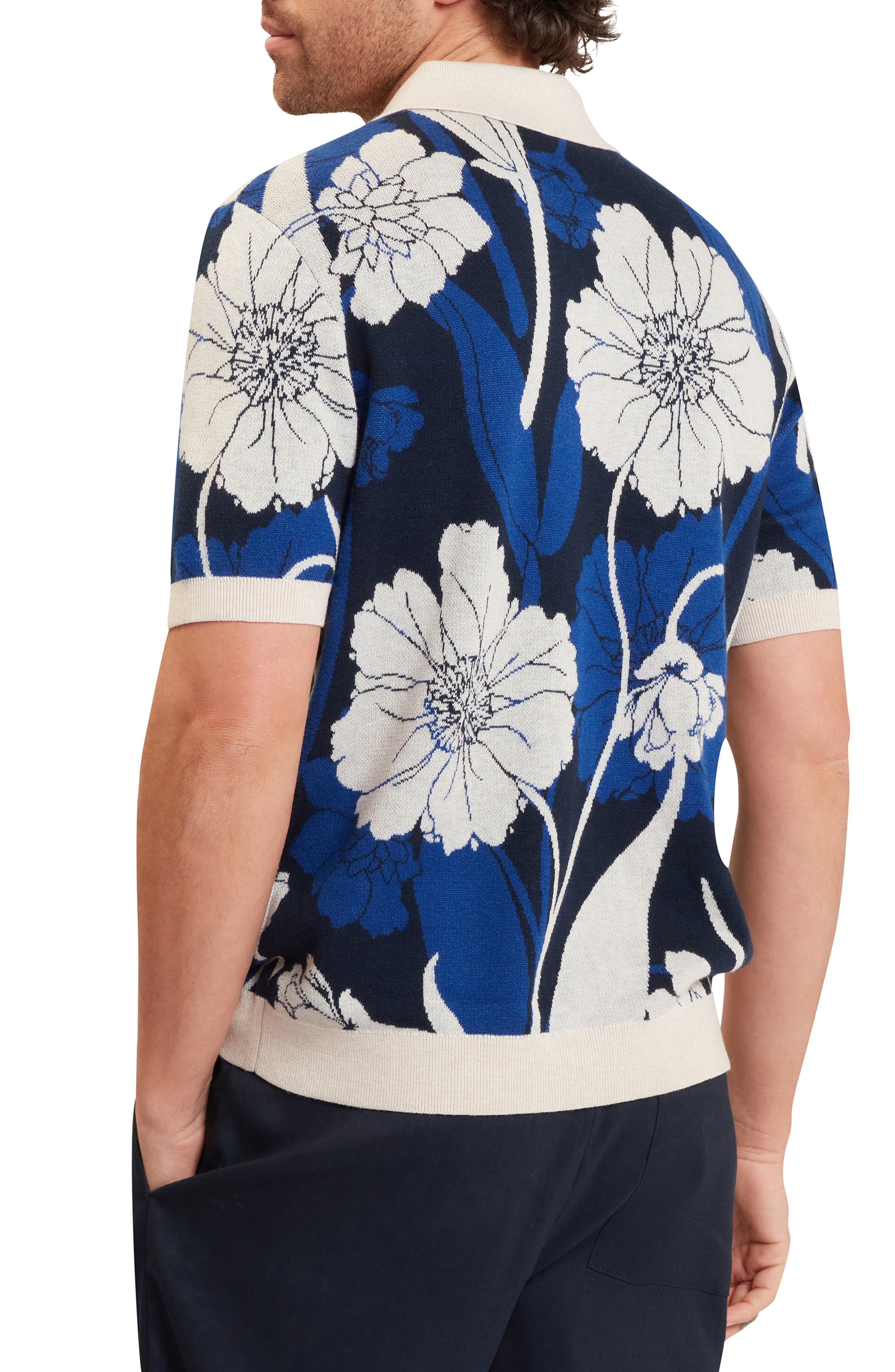 Aldery Floral Knit Button-Up Shirt - image 2