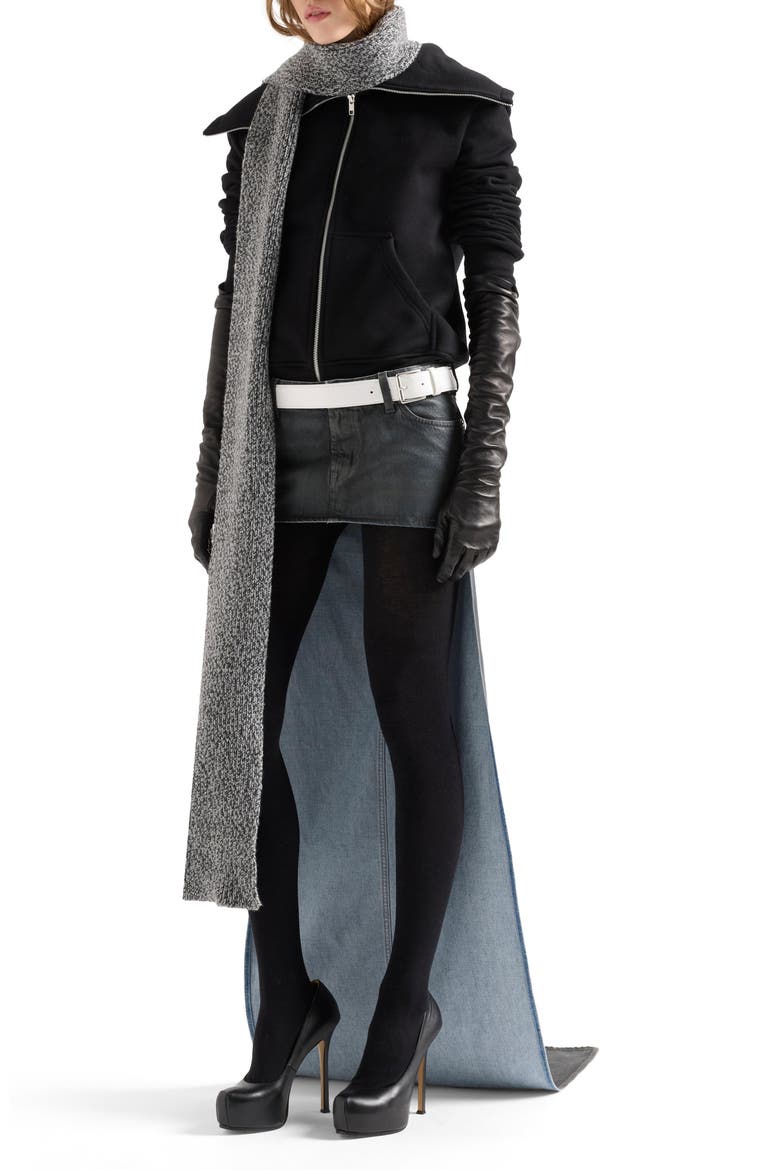 Asymmetric Denim Maxi Skirt, Alternate, color, NOLITA