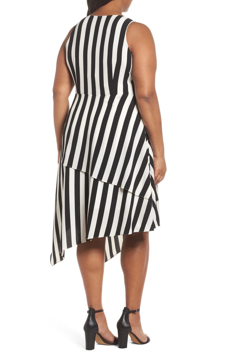 Vince Camuto Spectator Asymmetrical Hem Dress, Alternate, color, 