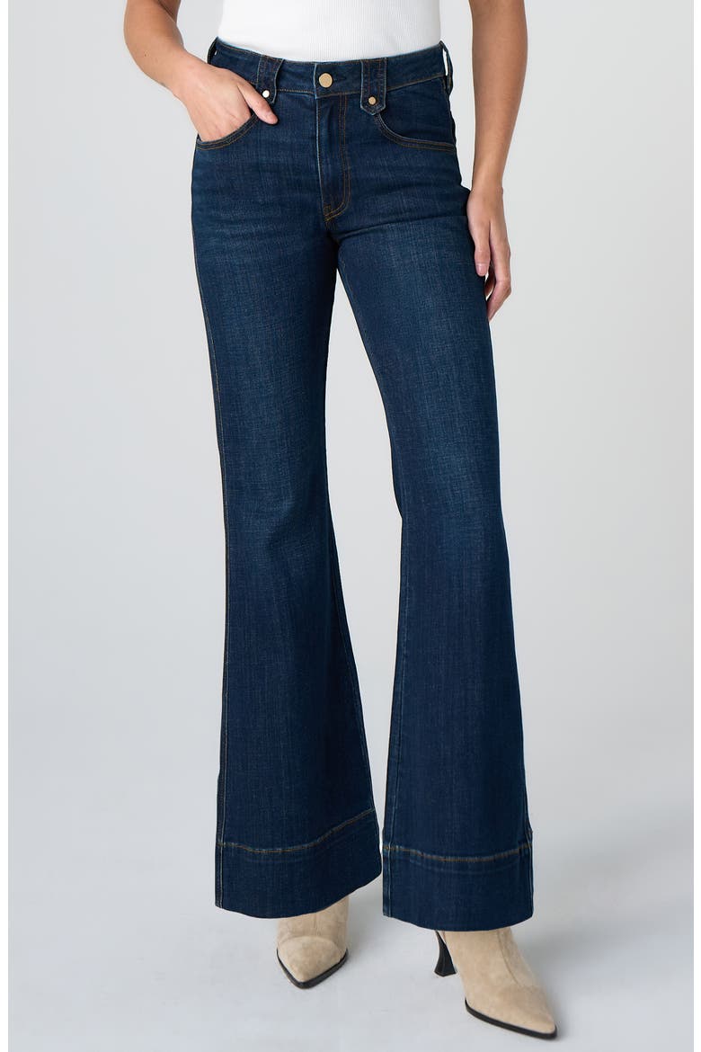Hannah High Waist Flare Jeans, Main, color, DUSKWOOD BLUE