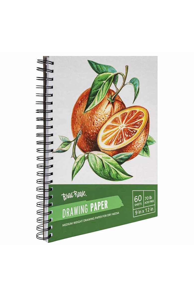 Brea Reese Drawing Paper Pad Spiralbound 60 Sheets 9X12" 70 Lb, Alternate, color, Multicolored
