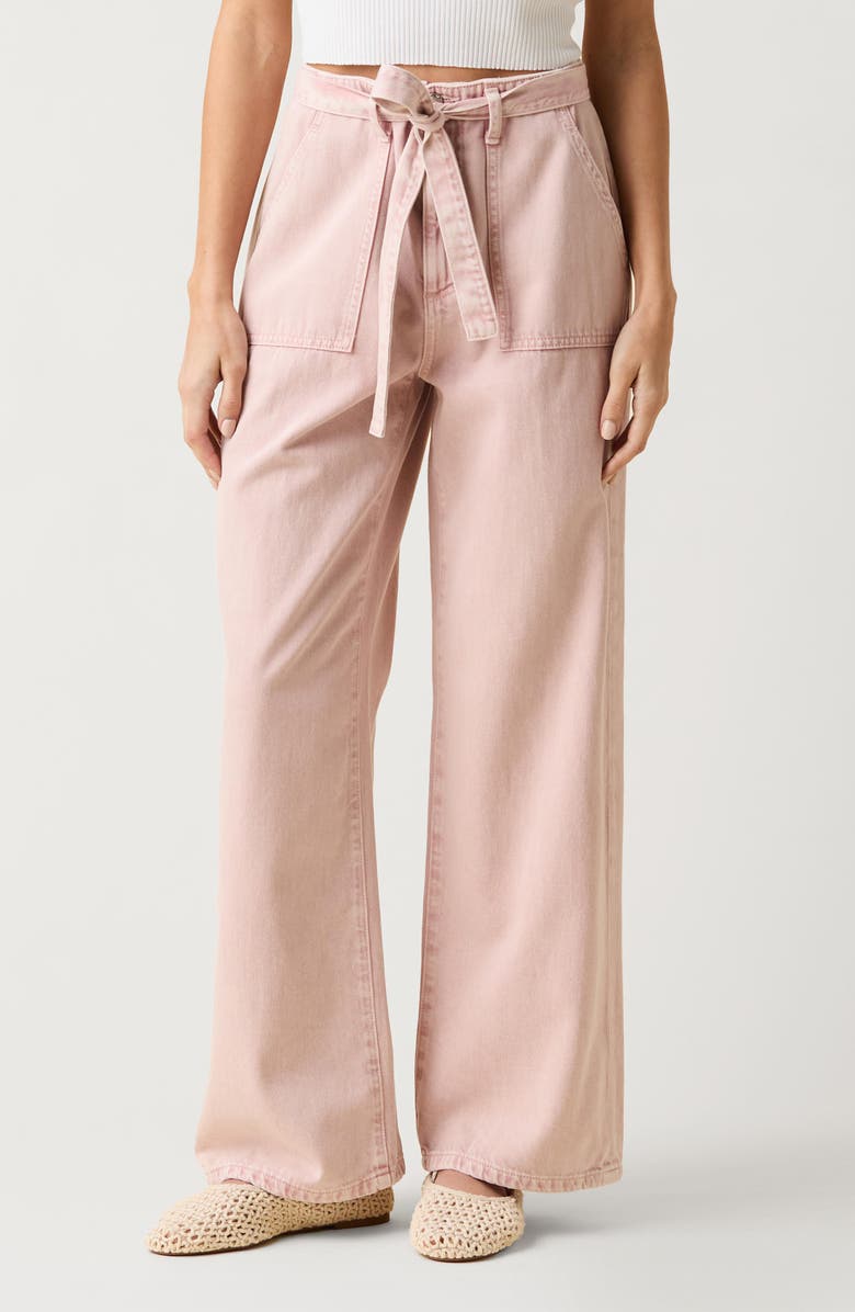 LE JEAN Rory Relaxed Tie Waist Wide Leg Jeans, Main, color, 