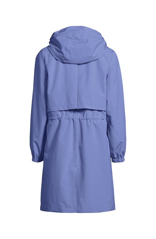 Lands' End Squall Packable Long Raincoat In Light Periwinkle