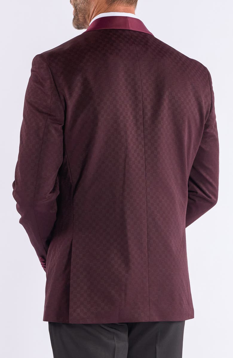 SAVILE ROW CO Jacquard Evening Jacket, Alternate, color, Burgundy