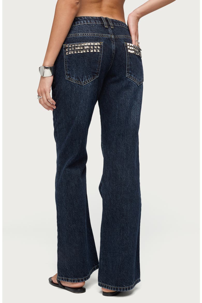 Tyler Stud Bootcut Jeans, Alternate, color, BLUE-WASHED