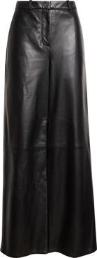 NOUR HAMMOUR Coda Wide Leg Leather Pants