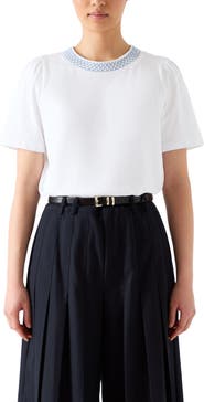 LK Bennett Astrid Contrast T-Shirt