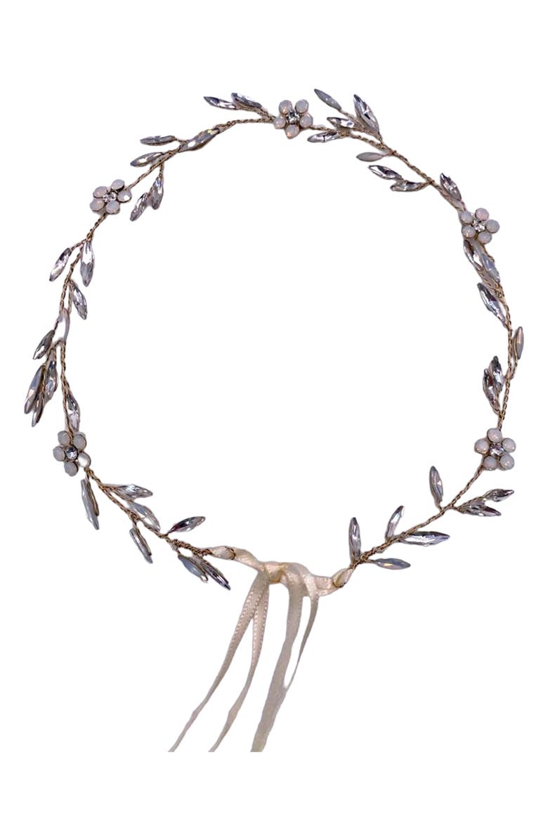 Brides & Hairpins Galatea Opal & Czech Crystal Halo, Main, color, Gold